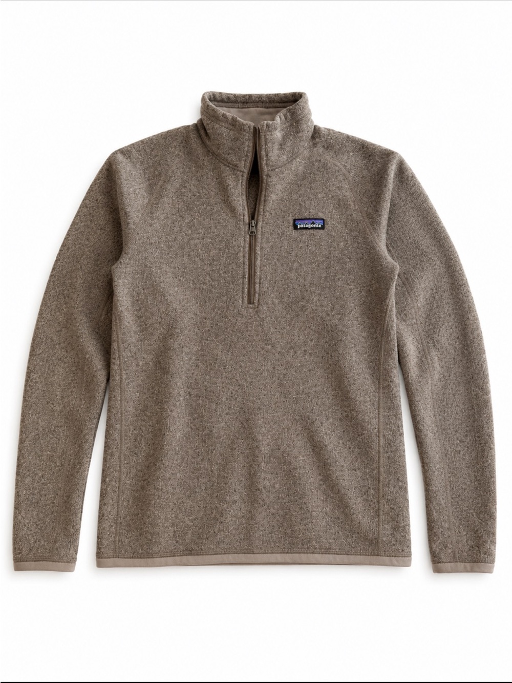 Patagonia Womens Grey Brown Half-Zip Fleece Pullover